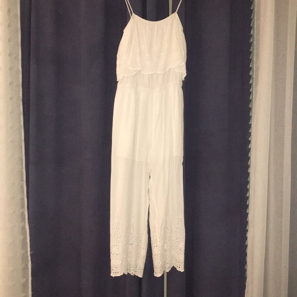 Bohemian White Jumpsuit with Detailing - Picture 3 of 7